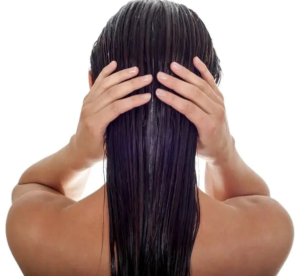 woman with oily hair