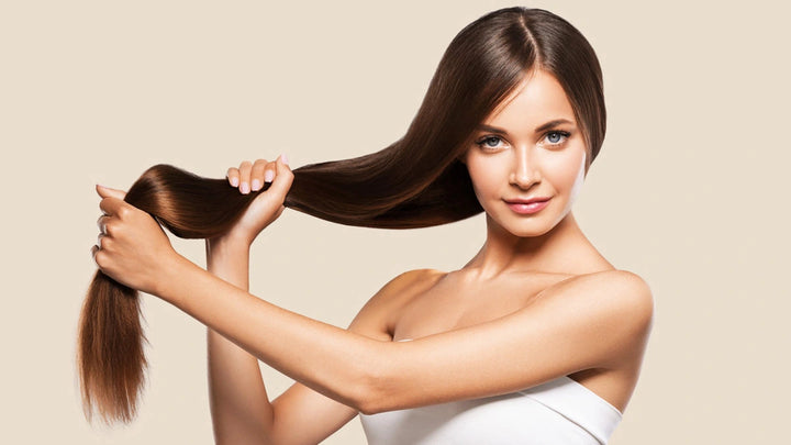 lady with long health hair portrait 