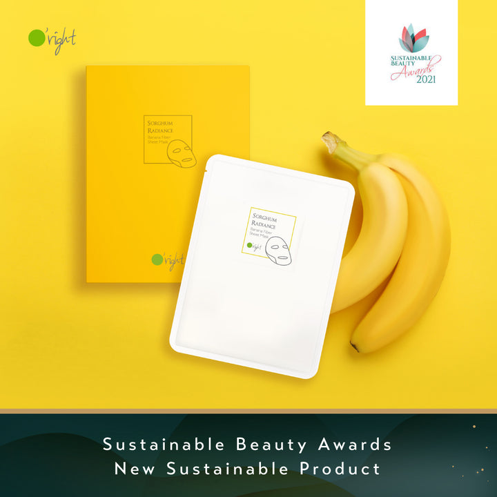 O’right Sorghum Radiance Banana Fiber Sheet Mask Takes Home a Sustainable Beauty Award!