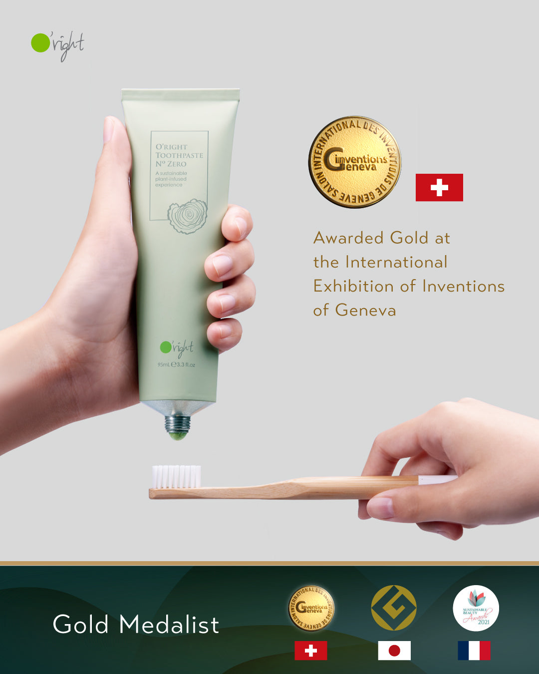 O’right’s Revolutionary Toothpaste Wins Gold Medal at The Internationa ...
