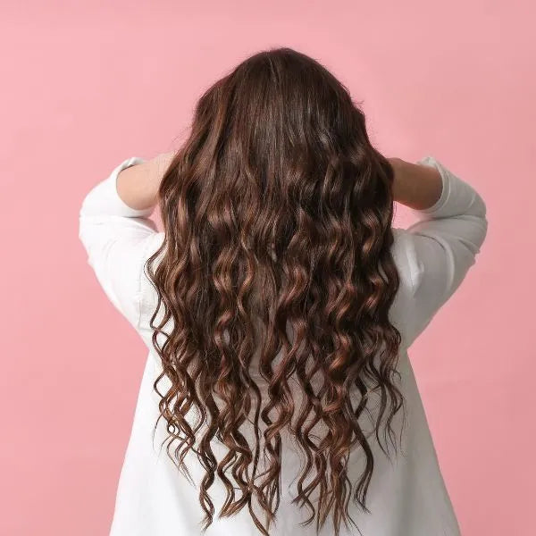 lady with curly hair background