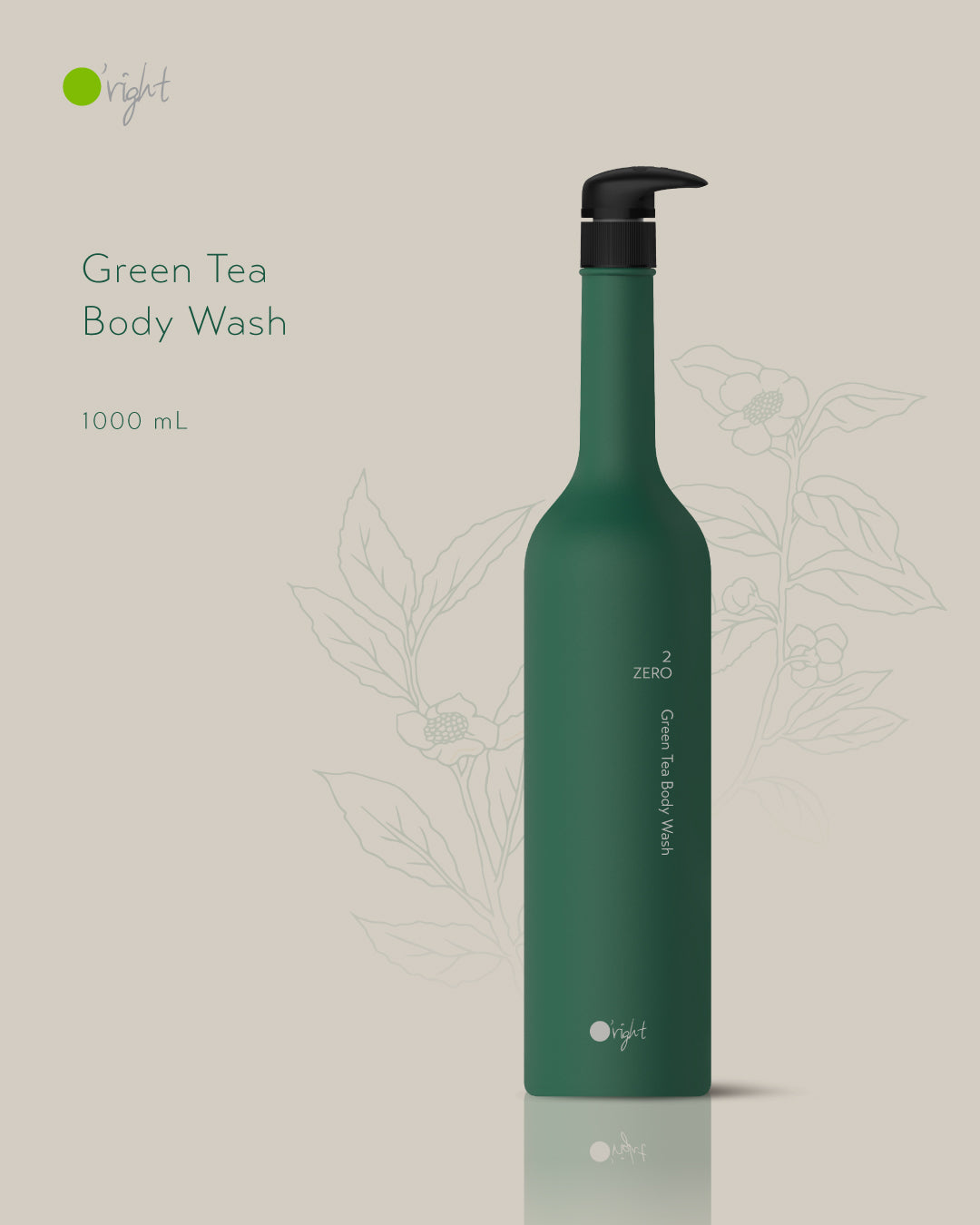 GREEN TEA BODY WASH (FOREST GREEN) 1000ML